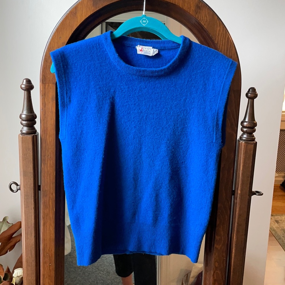 Vintage 1990s Crazy Horse Crewneck Sweater vest